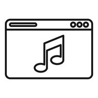 Web podcast icon, outline style vector