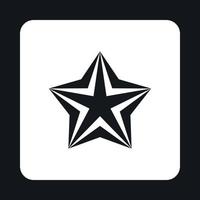 icono de estrella convexa, estilo simple vector