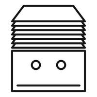 Stack documents icon, outline style vector