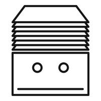 Stack documents icon, outline style vector