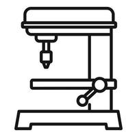 Automated milling machine icon, outline style vector