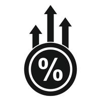 Percent credit icon, simple style vector