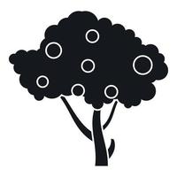 Apples on apple tree branches icon, simple style vector