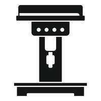 Engineer milling machine icon, simple style vector