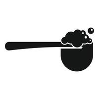 Softener plastic spoon icon, simple style vector