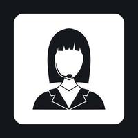 Manager taxi icon, simple style vector