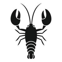 Lobster food icon, simple style vector