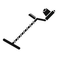 Handle metal detector icon, simple style vector