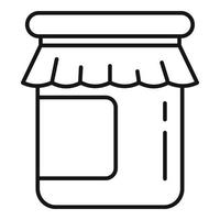 Jam jar icon, outline style vector