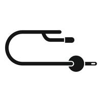 Central catheter icon, simple style vector