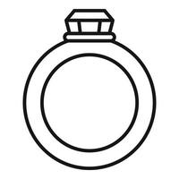 Expensive ring icon, outline style vector