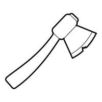 Axe icon, outline style vector