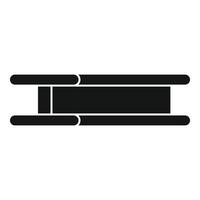Metallurgy bar product icon, simple style vector