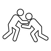 Greco-roman wrestling competition icon, outline style vector