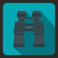 Binoculars icon, flat style vector