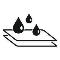 Waterproof protective glass icon, simple style vector