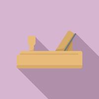 Wood plane icon, flat style vector