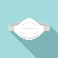 Care medical mask icon, flat style vector