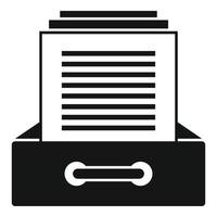 icono de documento de flujo de trabajo, estilo simple vector