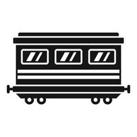 Old passenger wagon icon, simple style vector