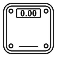 Smart scales device icon, outline style vector