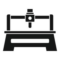 Milling machine tool icon, simple style vector