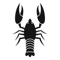 icono de animal de langosta, estilo simple vector