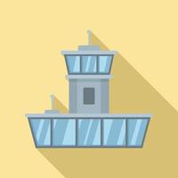 icono de la tienda libre de impuestos del aeropuerto, estilo plano vector