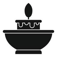 Essential oils candle icon, simple style vector