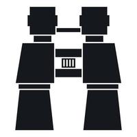 icono binocular, estilo simple vector