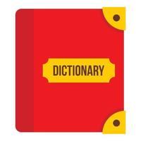 Book dictionary icon, flat style vector