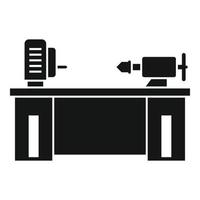 Lathe machine icon, simple style vector