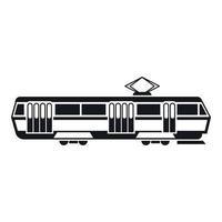 Tram icon, simple style vector