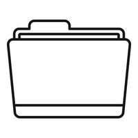 Flow folder icon, outline style vector