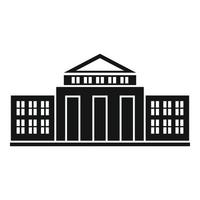 Parliament court icon, simple style vector