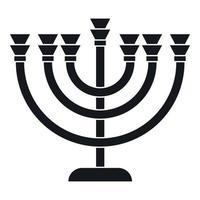 Menorah icon in simple style vector