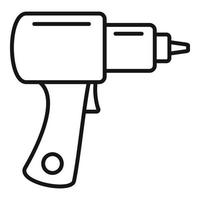 Tire fitting gun icon, outline style vector