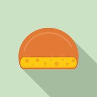 Cheese icon, flat style vector