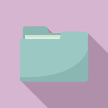 Work folder icon, flat style vector