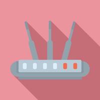 Wireless router icon, flat style vector