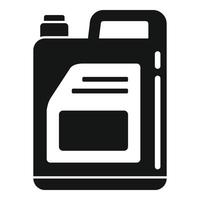 icono de bote de aceite de coche, estilo simple vector