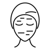 Wrinkles on face icon, outline style vector