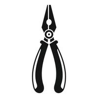 Pliers icon, simple style vector