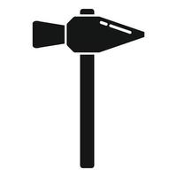 Steel hammer icon, simple style vector