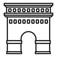 Temple sightseeing icon, outline style vector