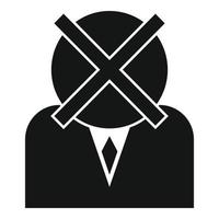Fired manager icon, simple style vector