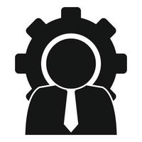 Outsource manager icon, simple style vector