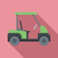 Golf cart electric icon, flat style vector