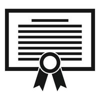 Broker diploma icon, simple style vector