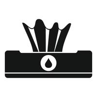 Antiseptic wet napkin icon, simple style vector